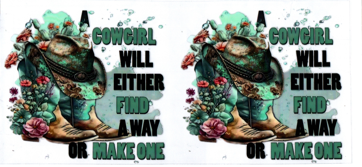 COWGIRL WILL FIND A WAY....DECALS