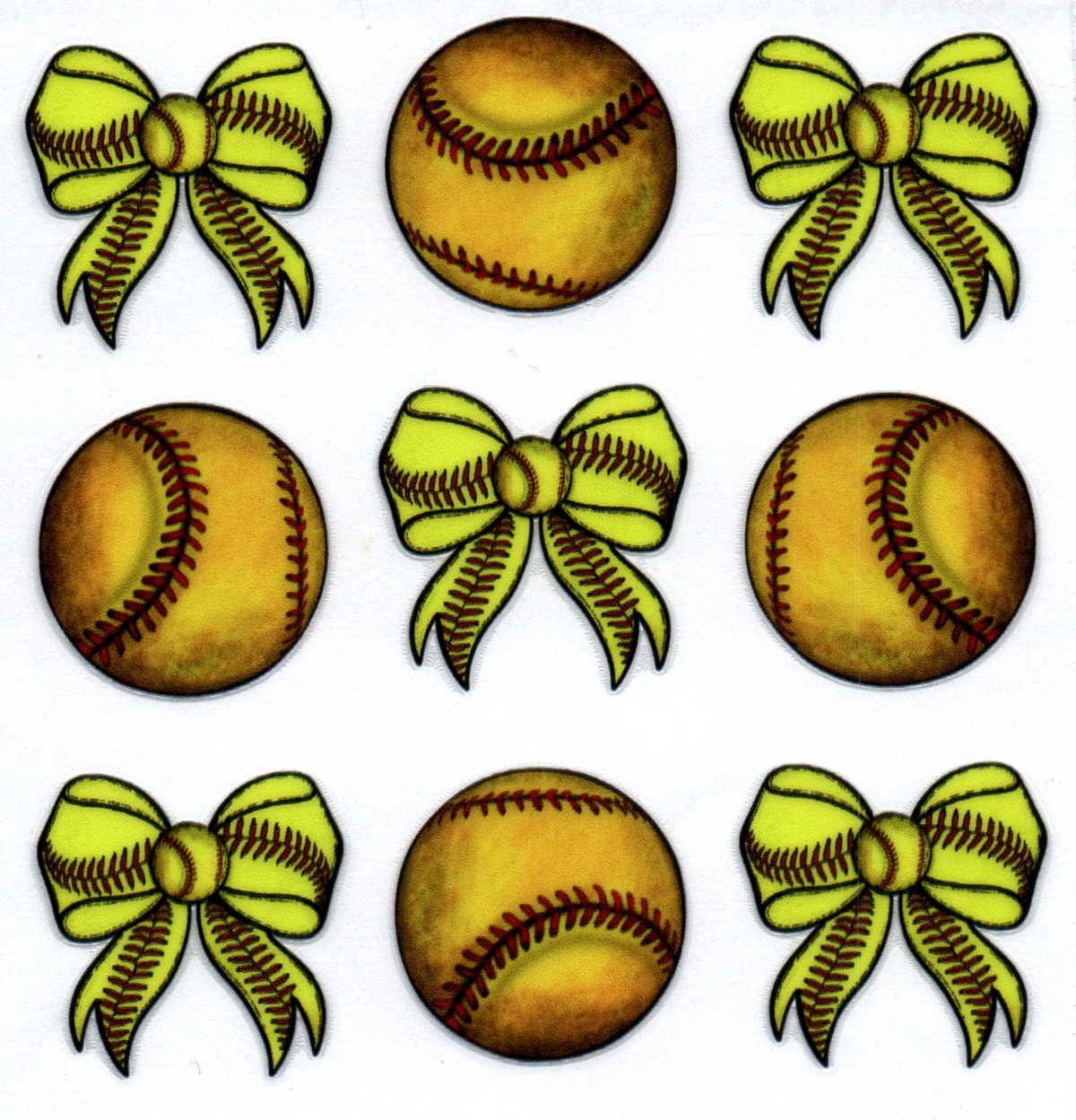 Softball 2 Single Decal 4