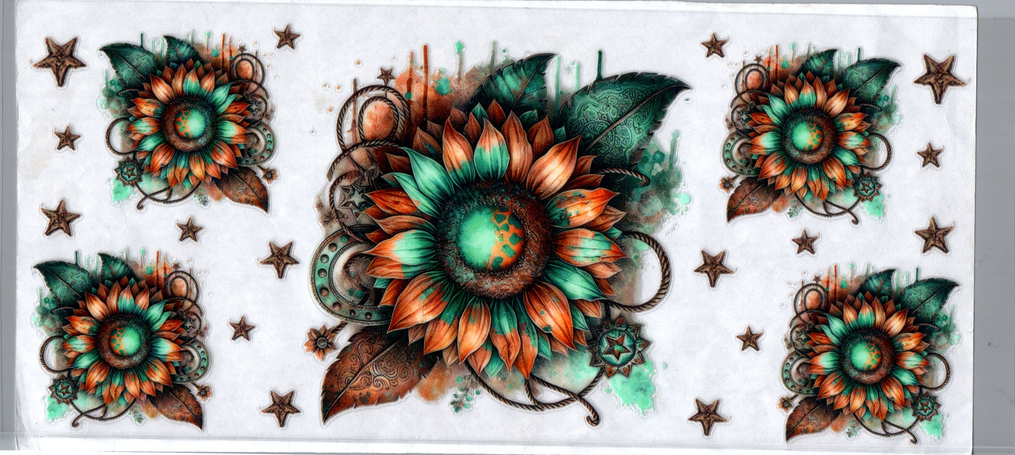 16oz Orange Green Star Flowers 42