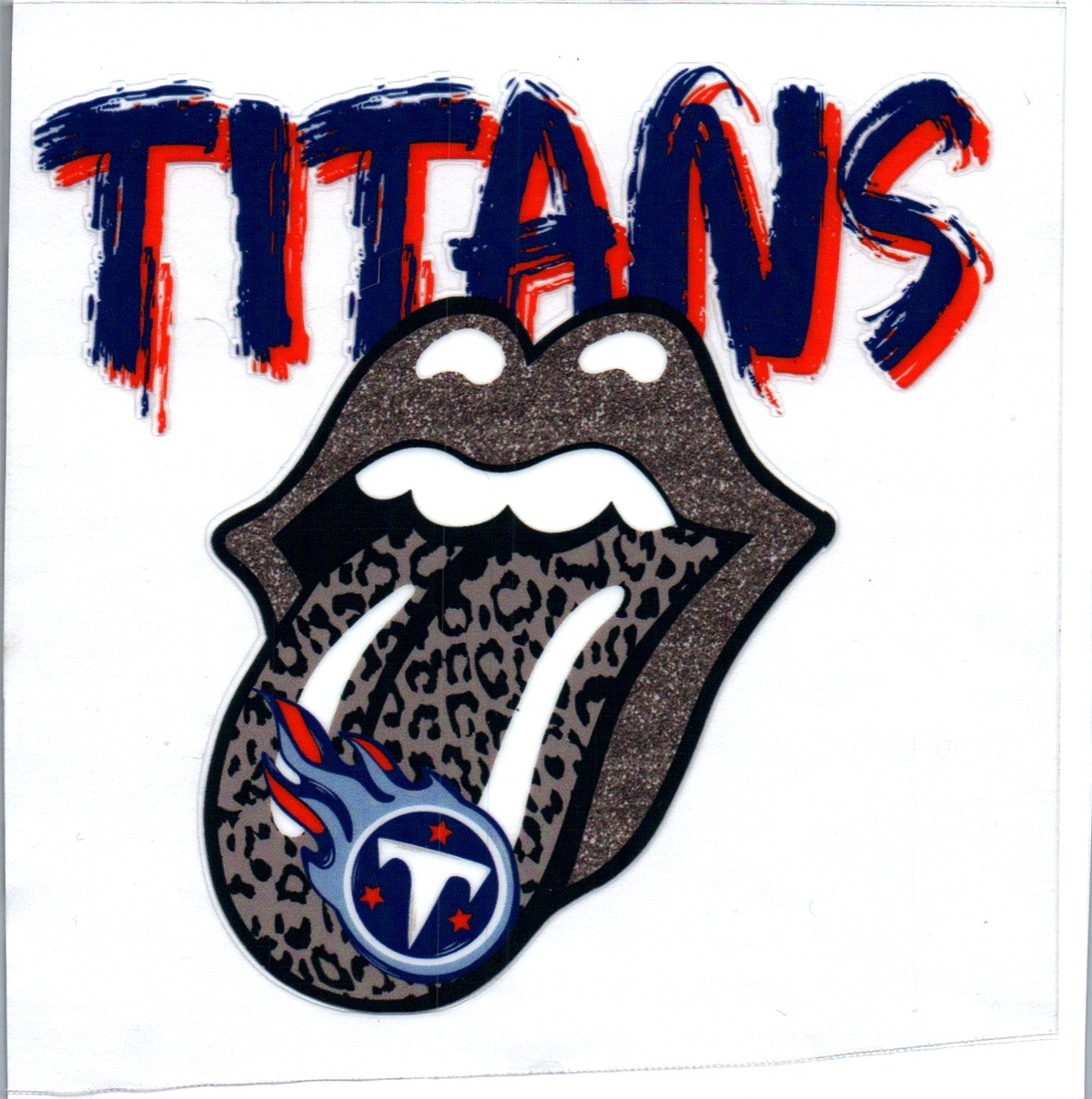 titans tongue Single Decal football 42