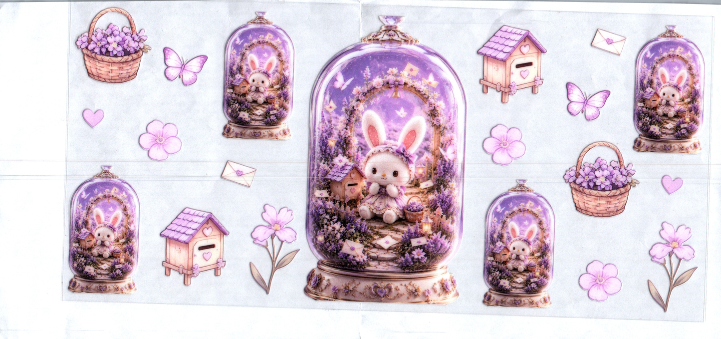 16 oz White bunny in basket Animals 4