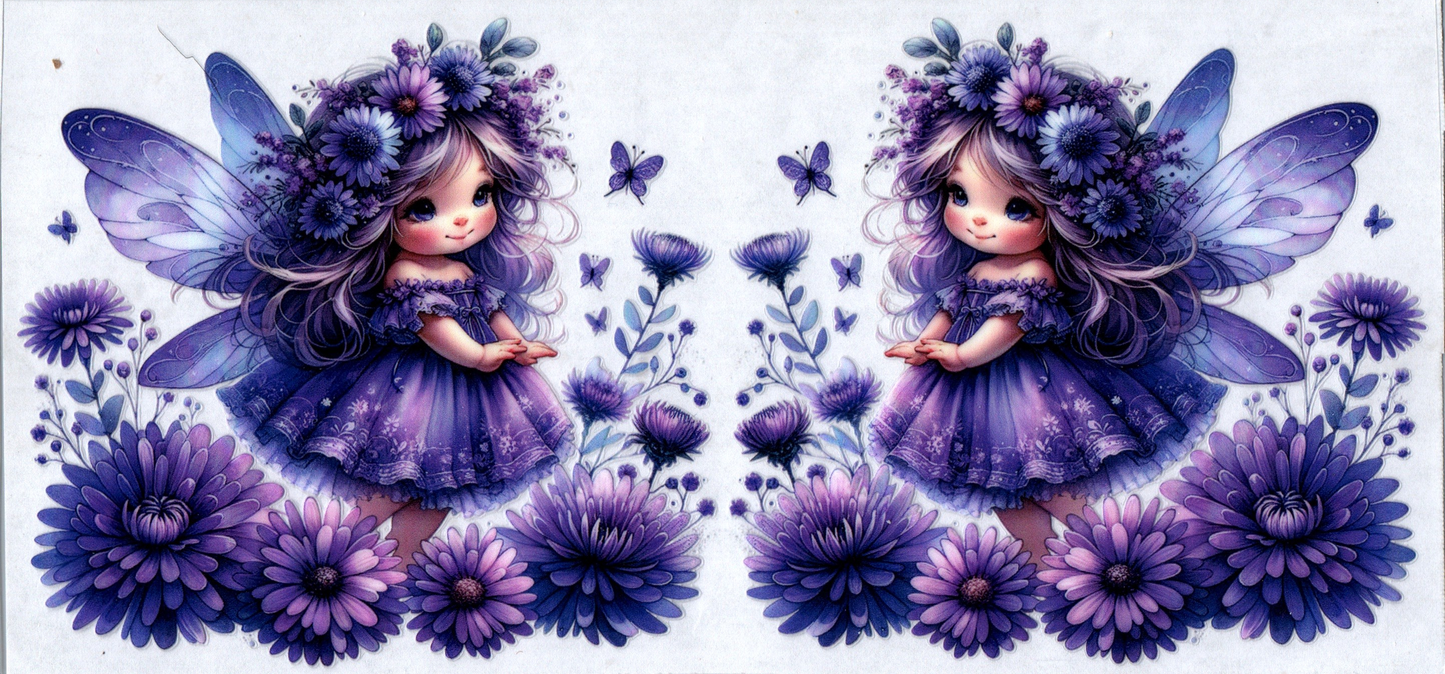 16 oz Purple little girl fairy