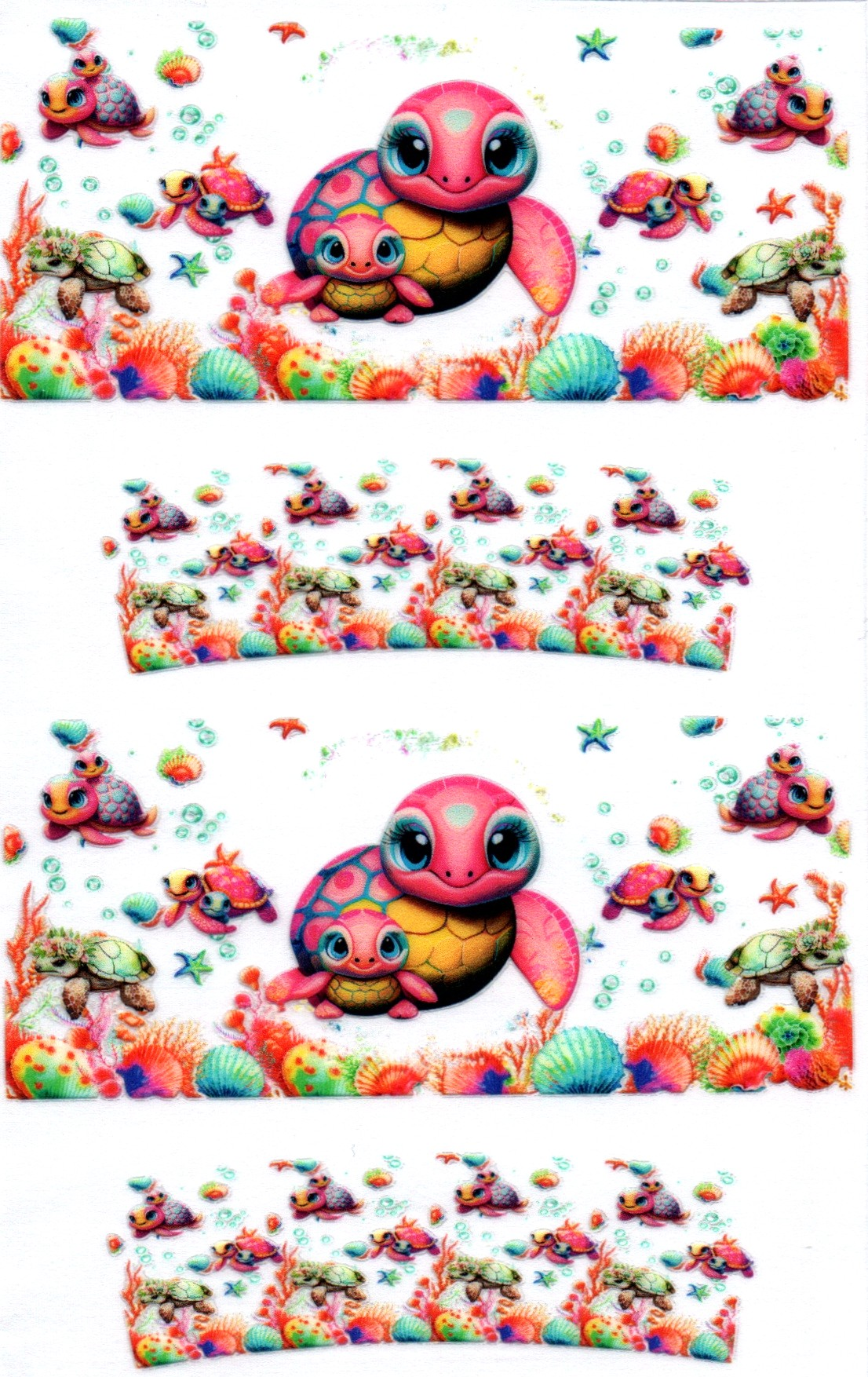 Colorful Turtles Key Chain Wrap Double 43