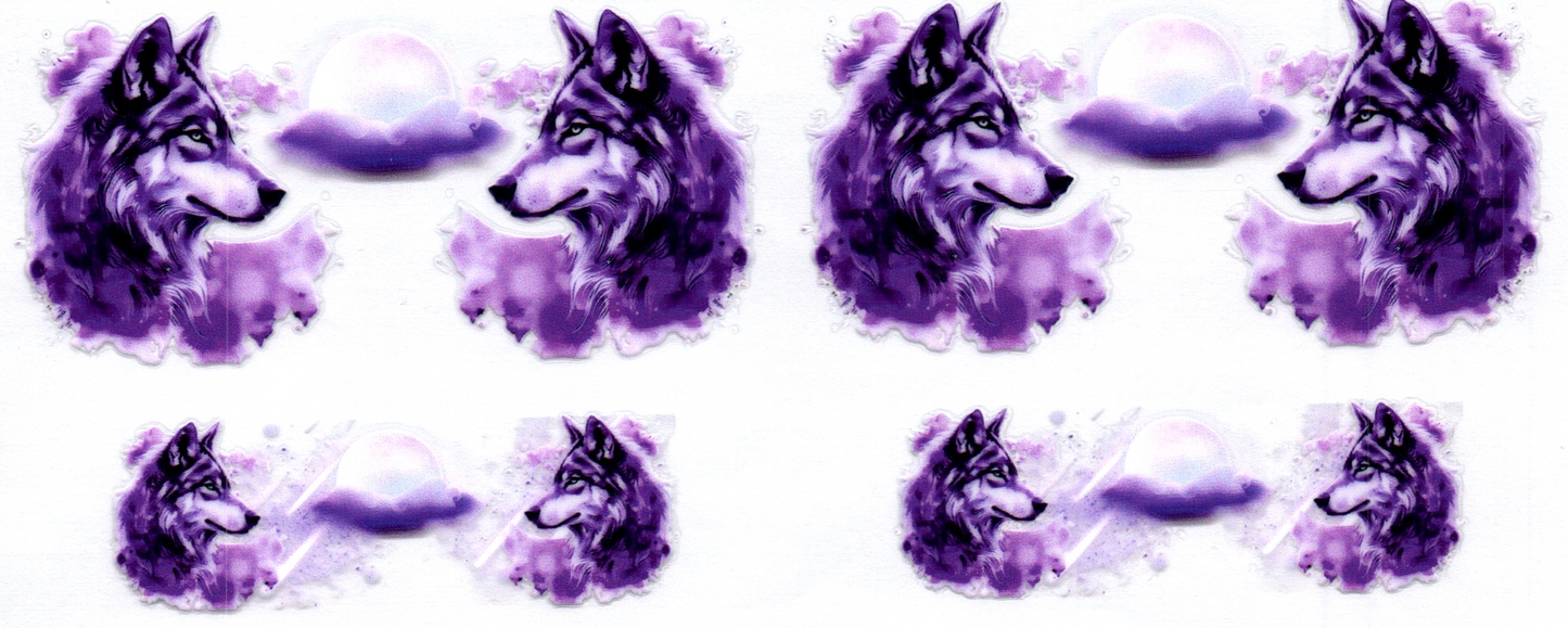 Purple Wolf Key Chain Wrap Double 44