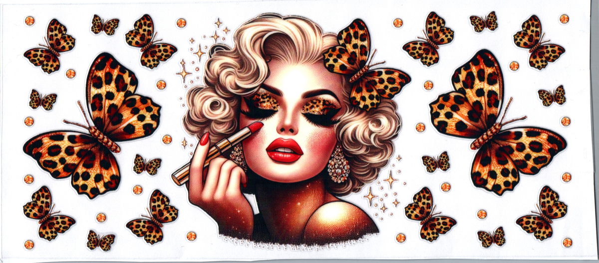 Movie -Marilyn Monroe Leopard Butterfly 46- 16oz wrap