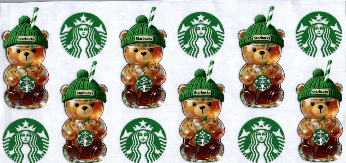 16oz green hat star***** bear 46