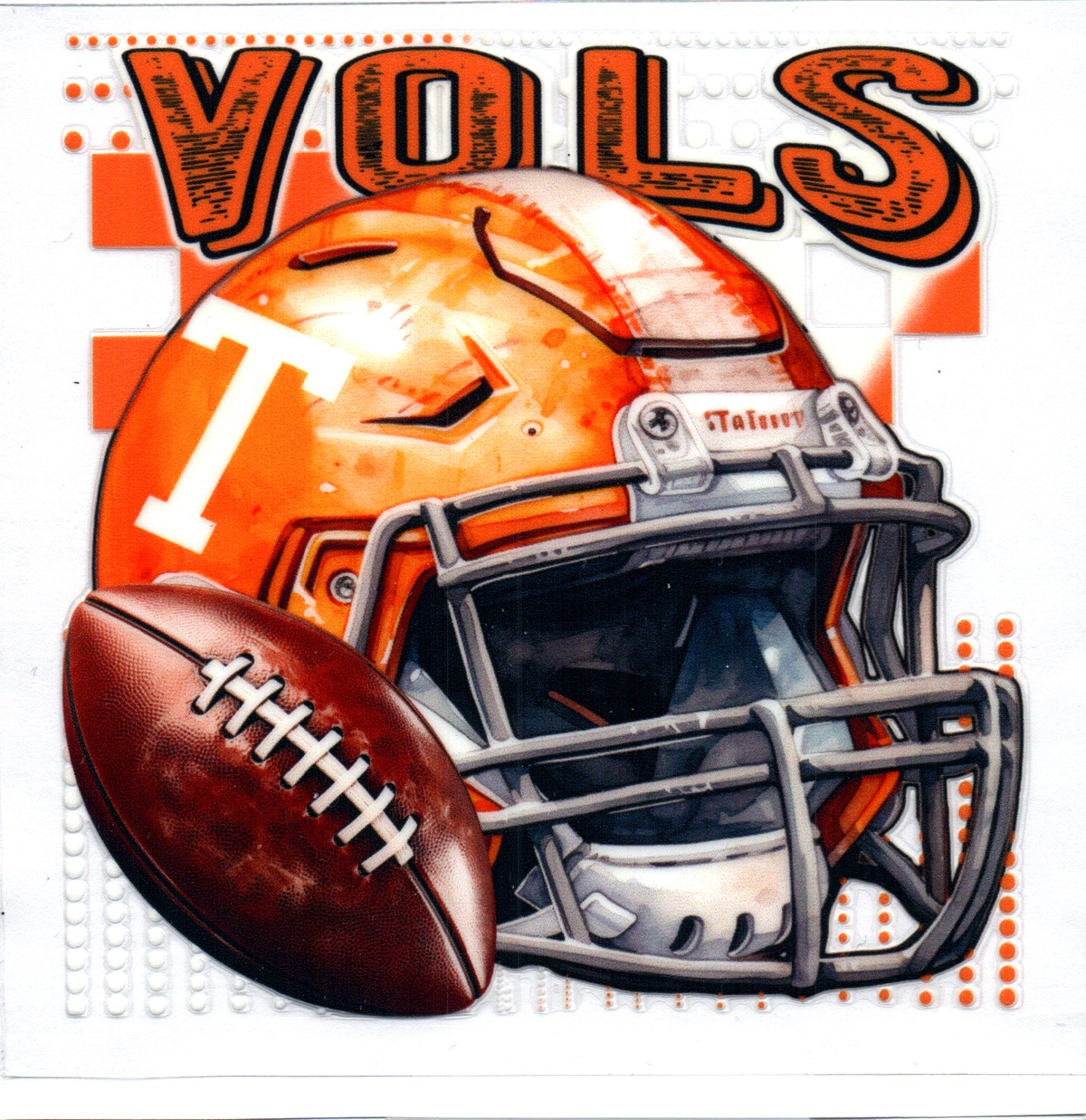 vols orange checker Single Decal football 47