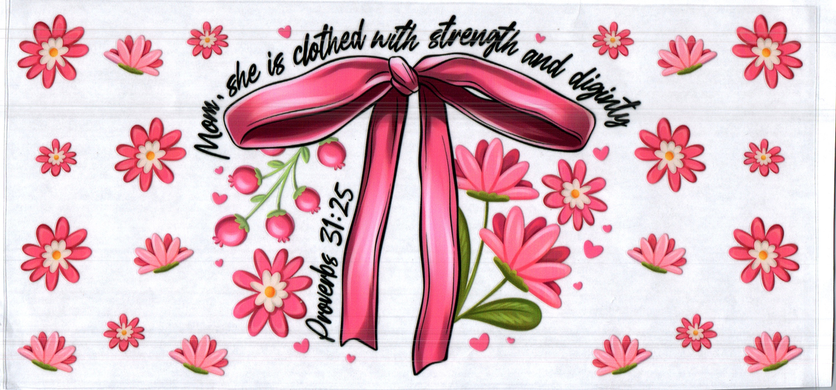 16 oz mom proverbs bow flowers assorted 47