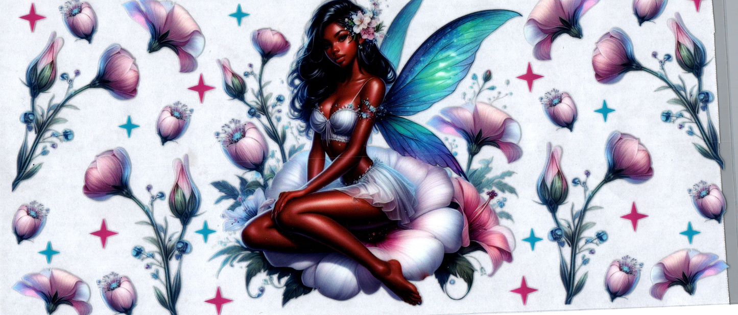 16 oz Beautiful Fairy sitting on flower