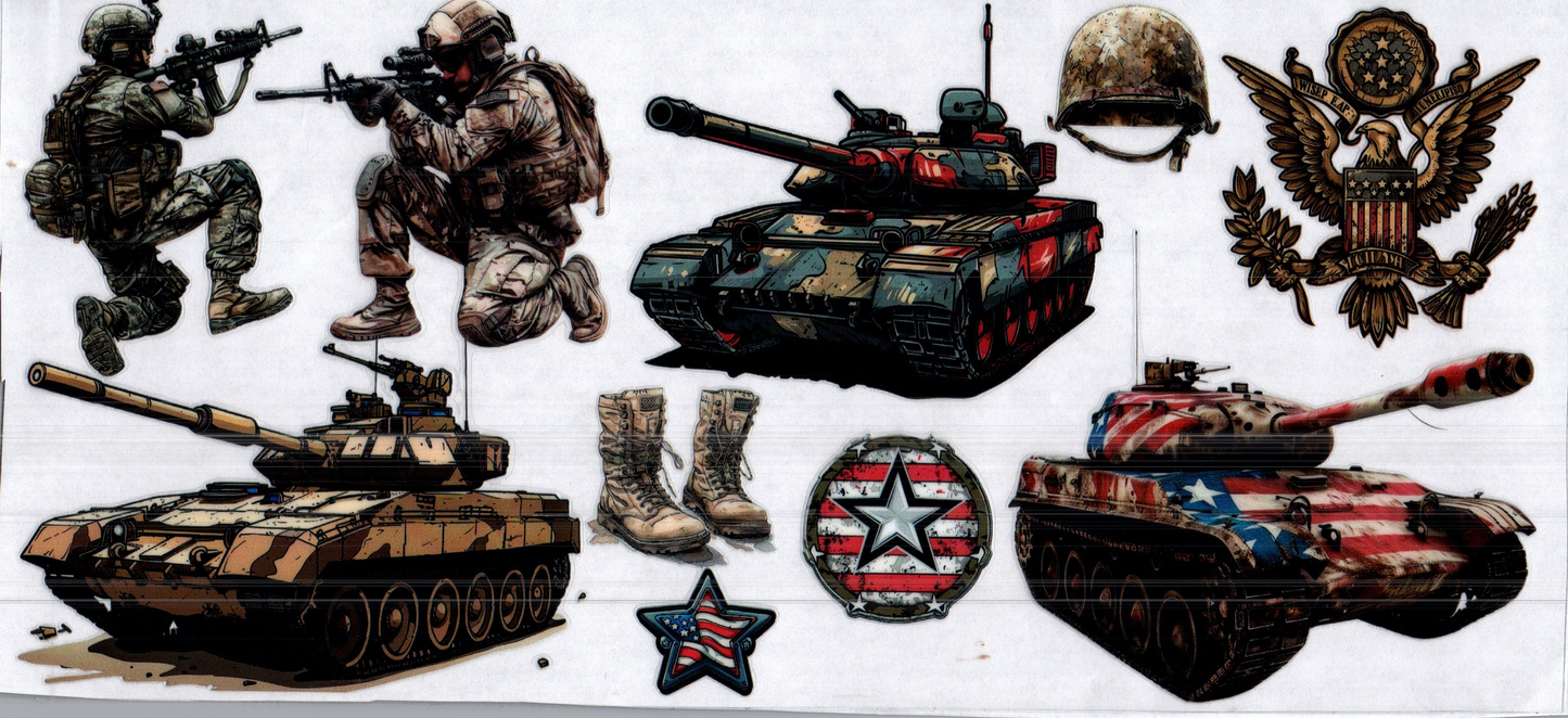 16 oz Military Hats, Tanks and Soldiers 42