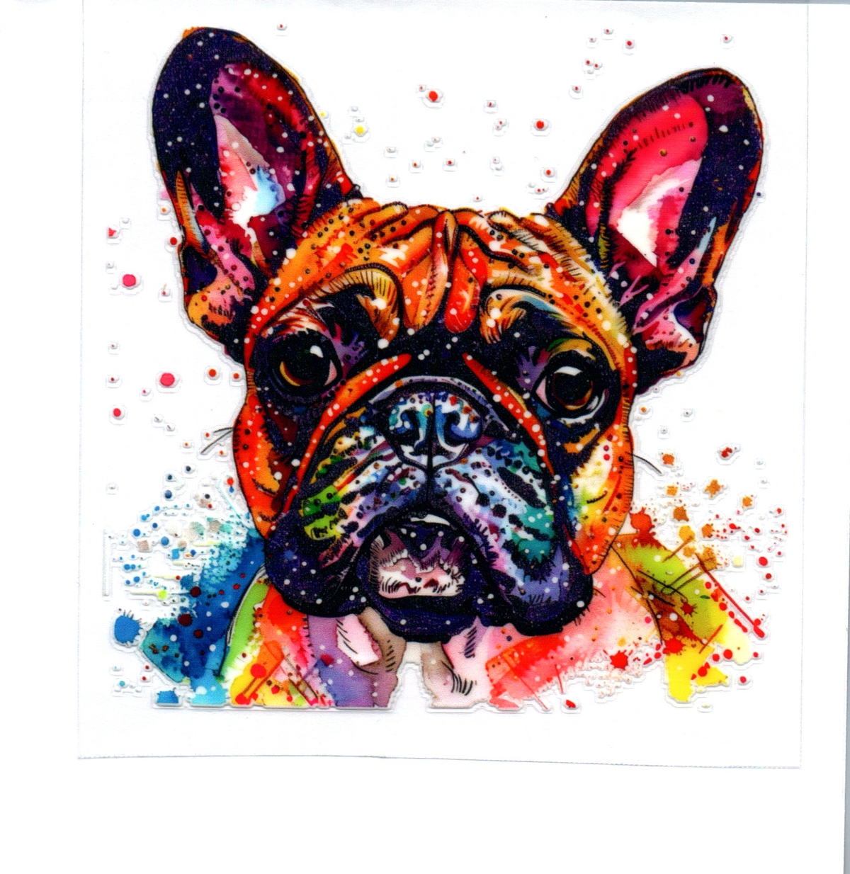 Brown French Bulldog Single Decal 49