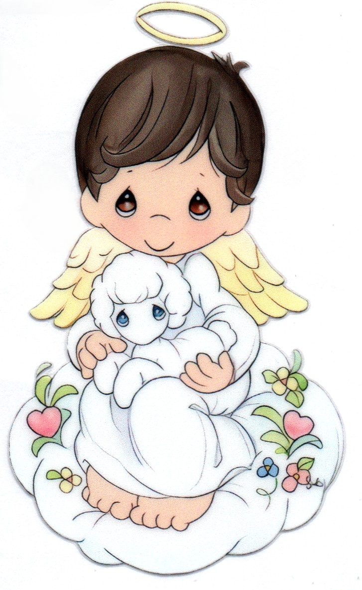 Angel w/lamb Precious Moments 4 Single Decal