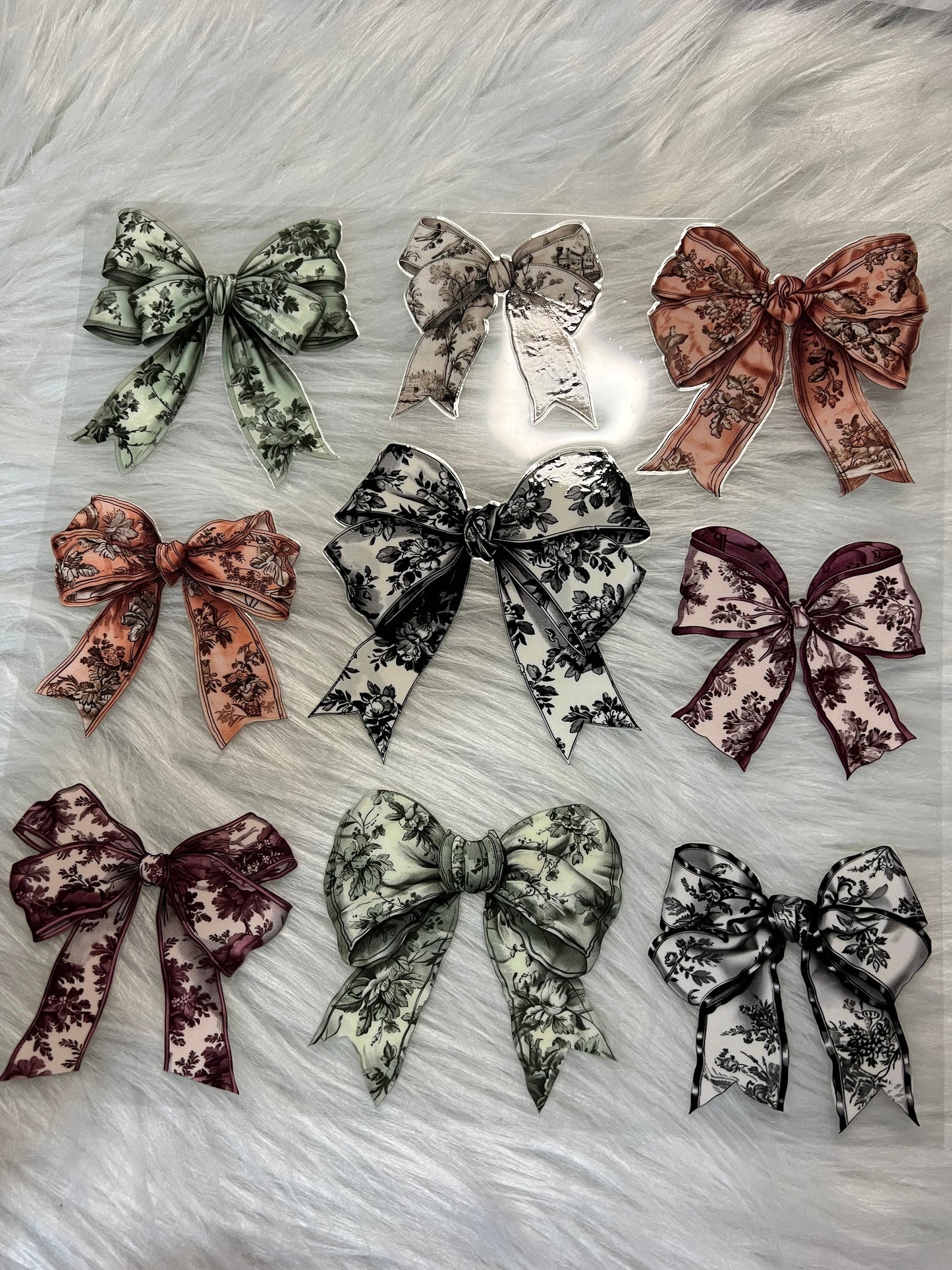 Multi Colored Flower Bows Element