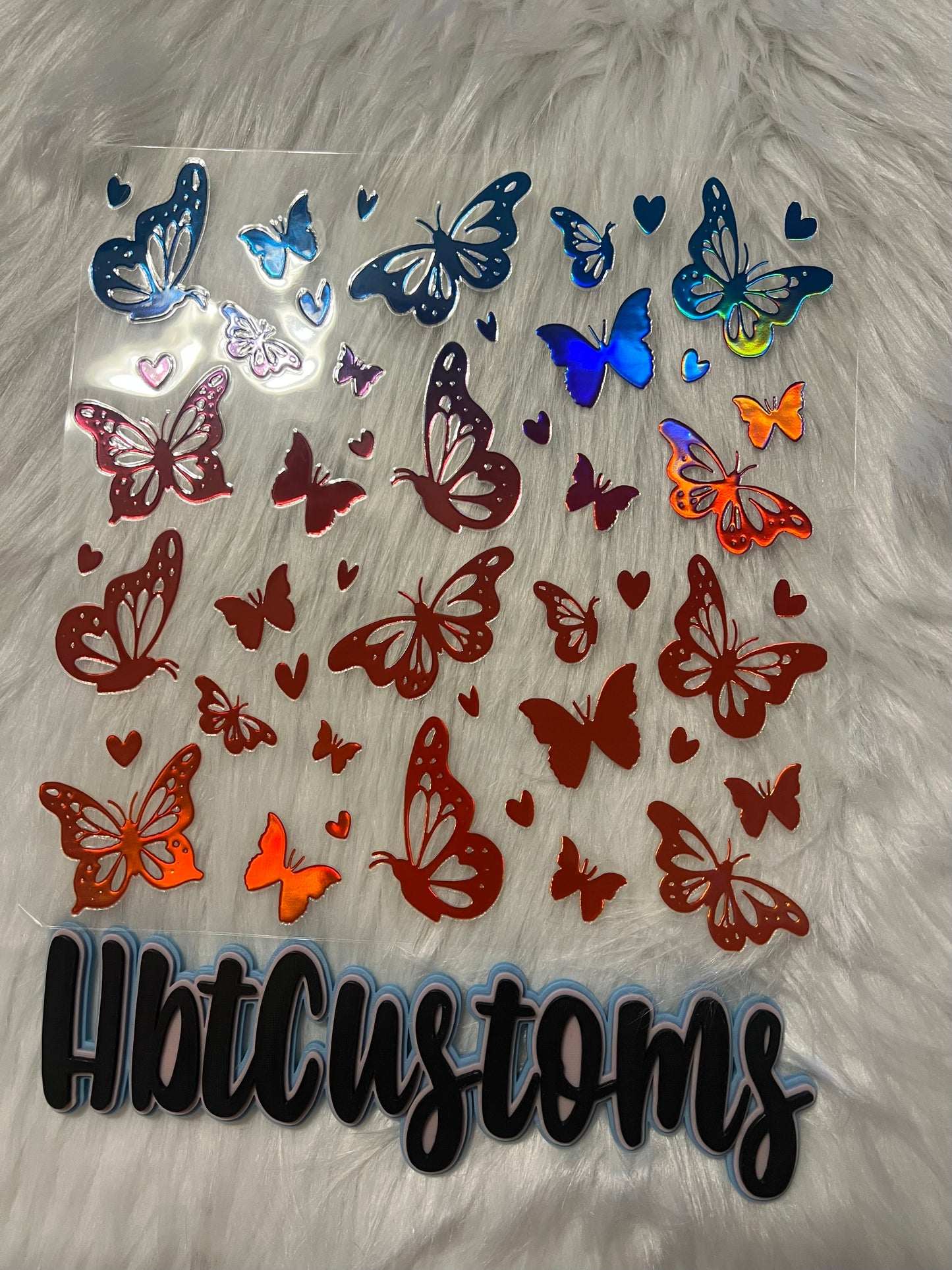 Rainbow Butterfly 2 Holo Element 10 x 10