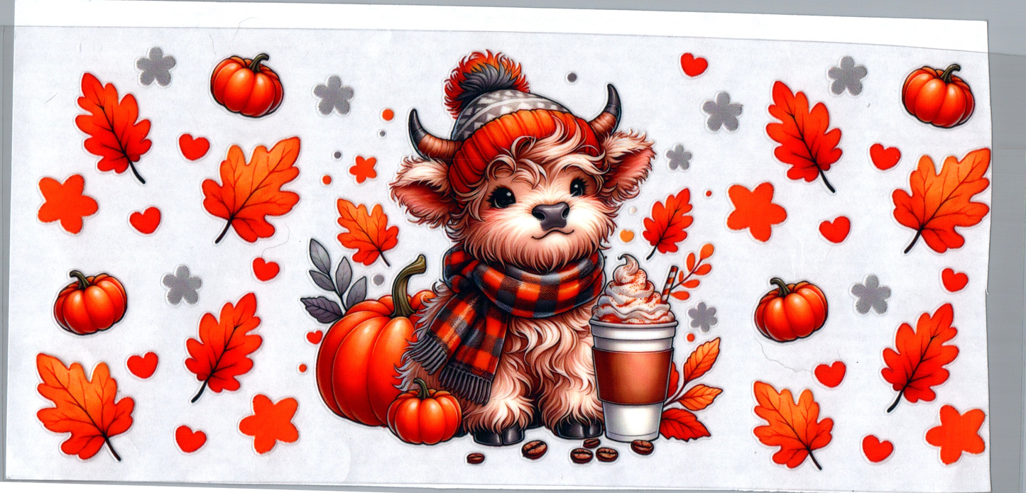 16 oz Fall Pumpkin Cow #51
