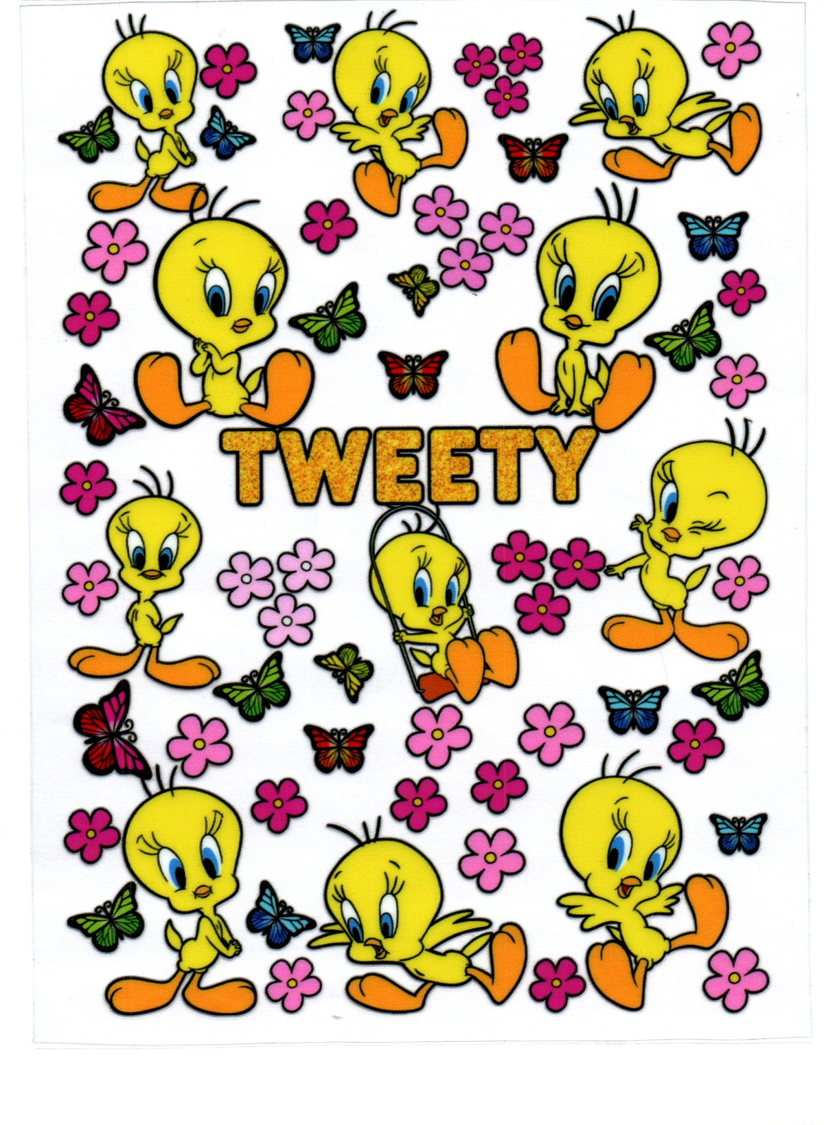Tweet Yellow glitter A5