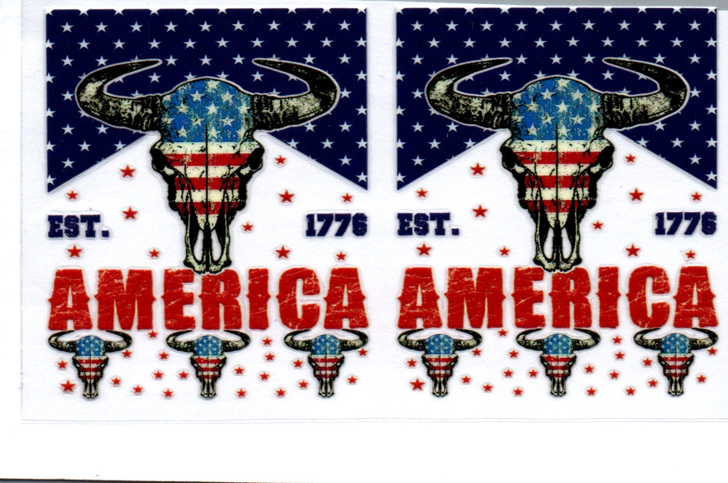 America Flag & Cow Skull Spray Bottle Wrap 51