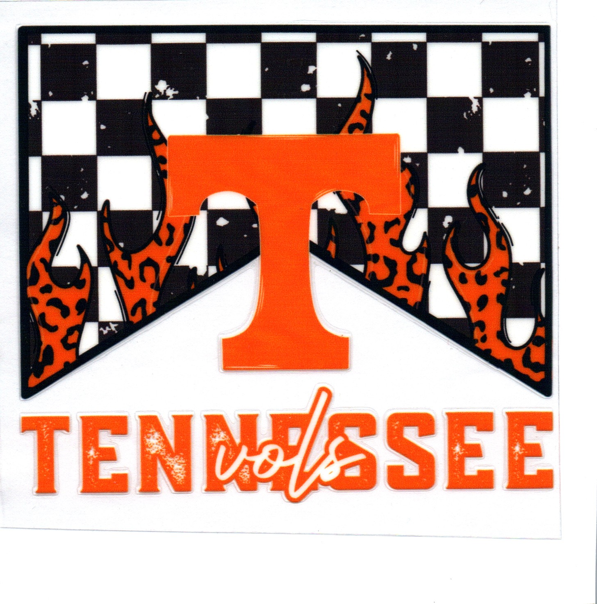 vols checkered Single Decal football 52