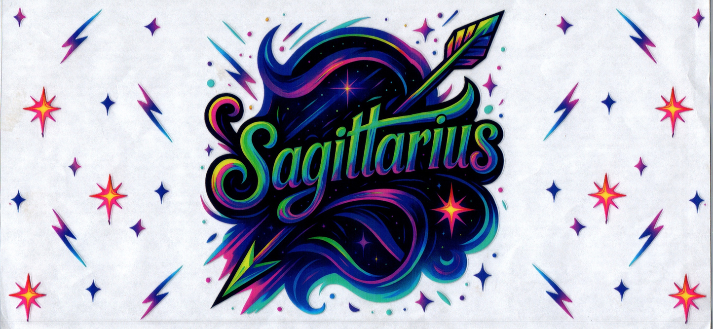 16oz Multi-Colored Zodiac Sagittarius 52