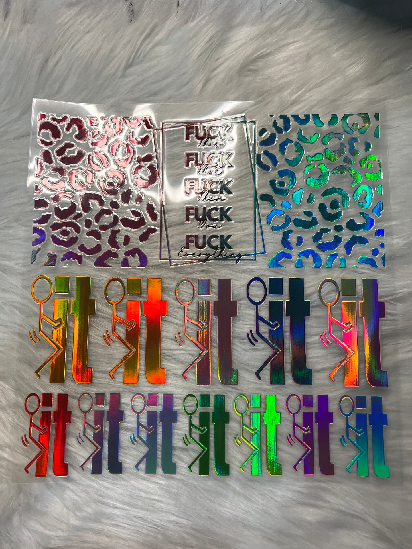 Rainbow Holographic F*ck It Element