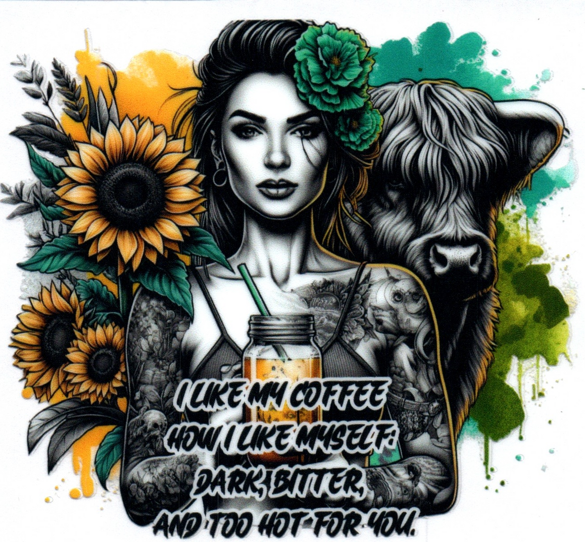 I like my coffee how I like myself Misc. Single Decal 5
