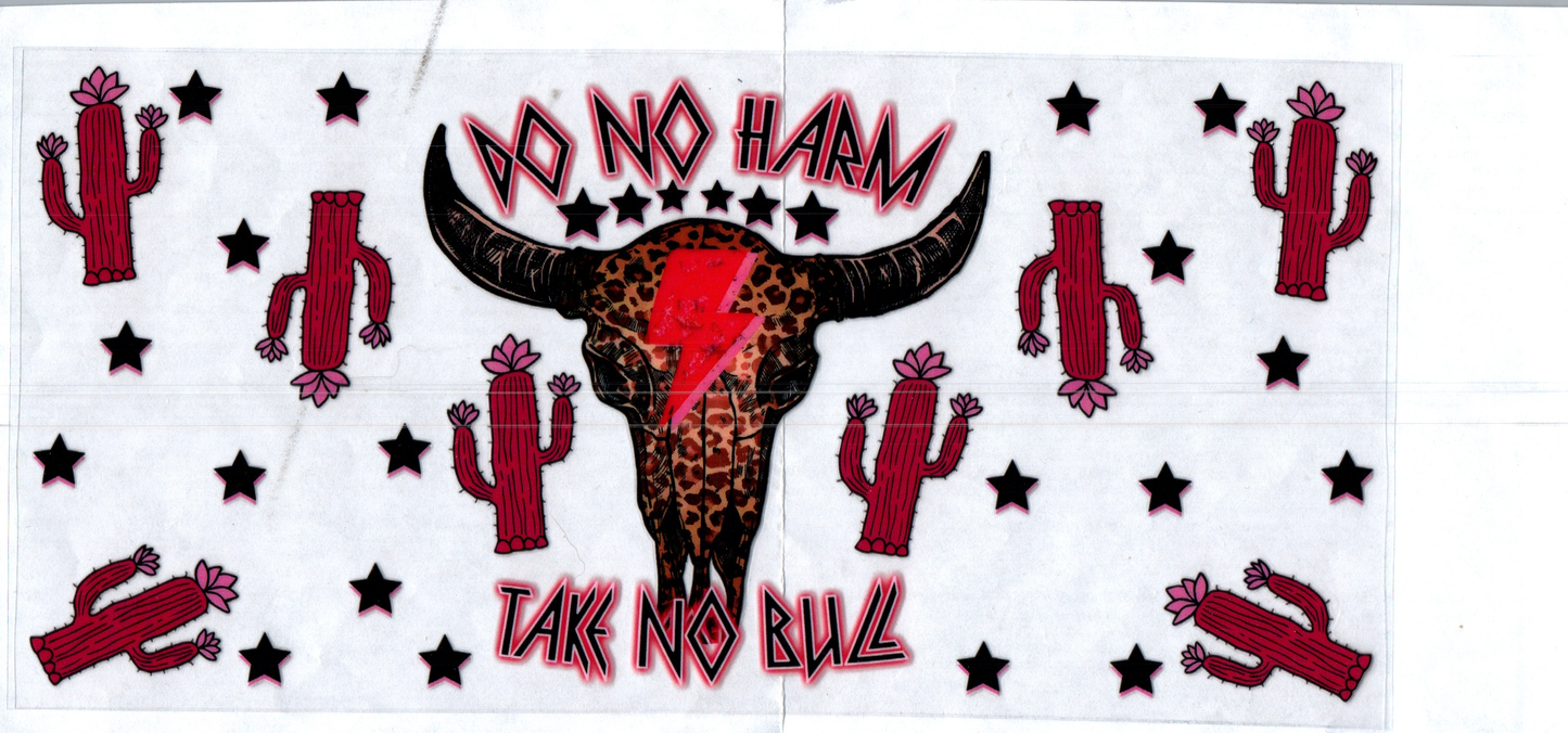 16 oz Cow skull do no harm western 5