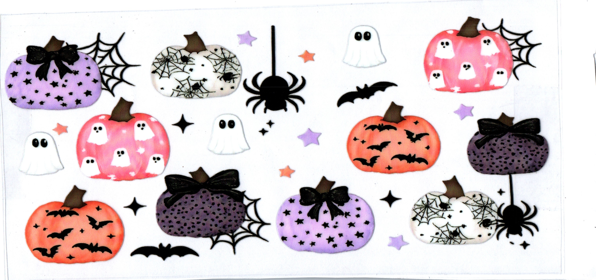 16oz multi pattern pumpkins, spiders & ghosts halloween 58