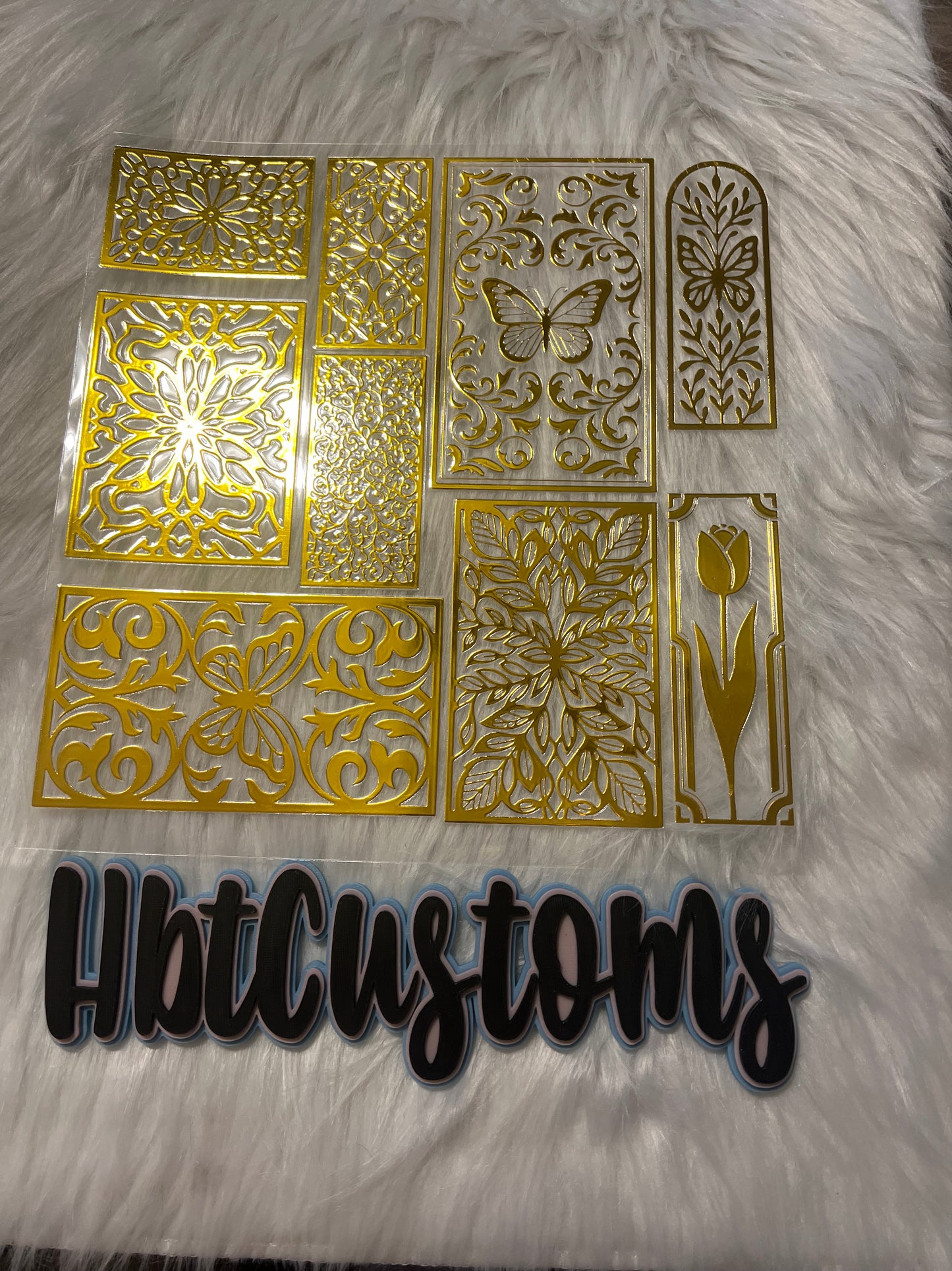 Gold Metallic Holo Element 10 x 10