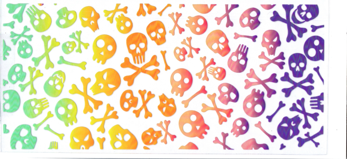 16oz rainbow skulls and cross bones halloween 60
