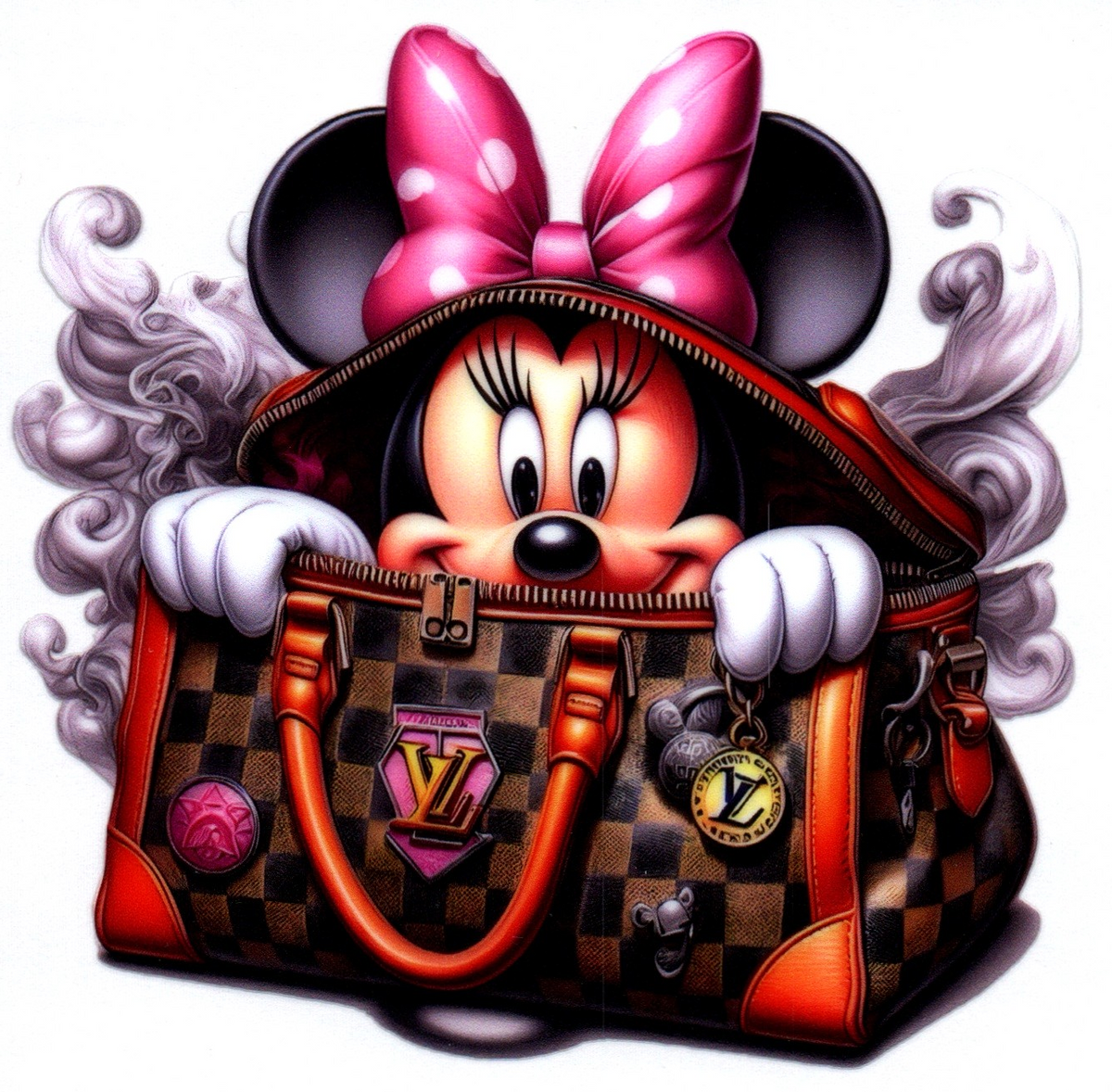 Designer Girl Mouse in VL bag Misc. Single Decal 60