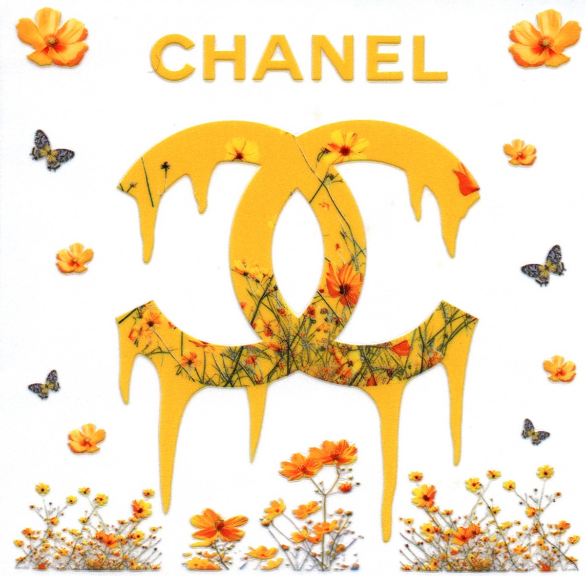 Designer Yellow springtime C Misc. Single Decal 61