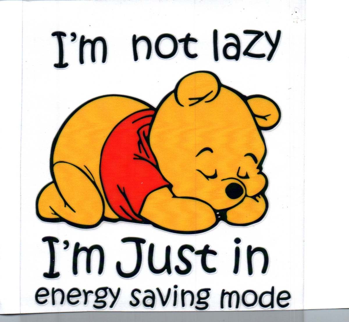yellow bear i'm not lazy DECALS 62