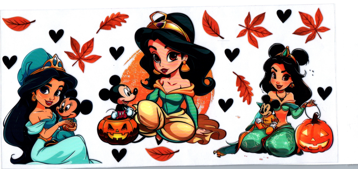 16oz carpet riding royal with leaves and hearts Halloween 62