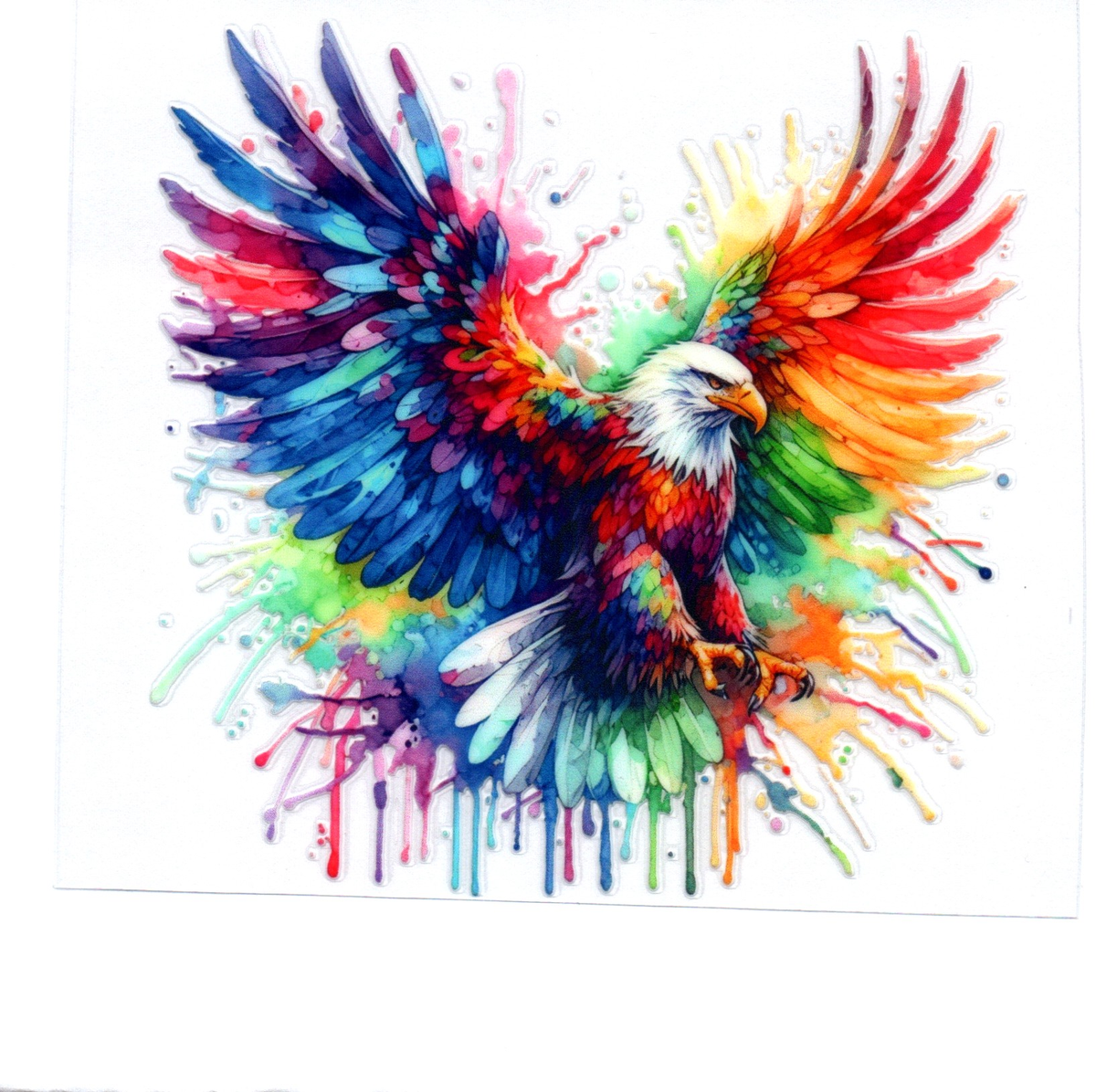 Multicolored Eagle Single Decal 62