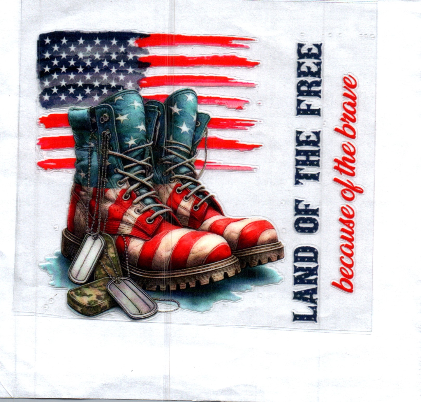 Land of the free because of the Brave Patriotic Decal
