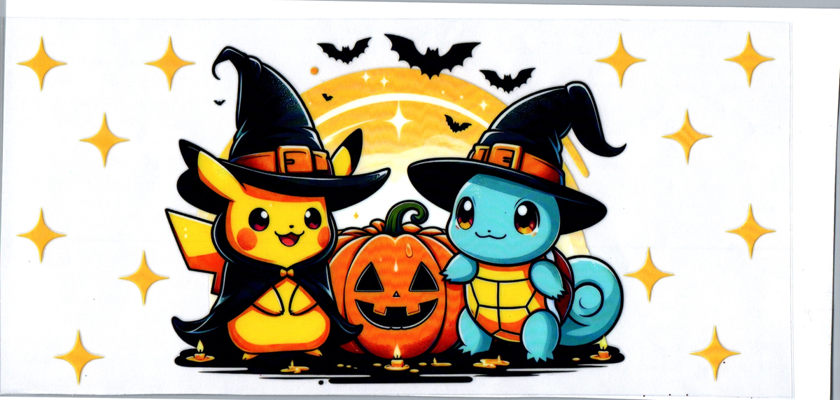 16oz card monsters with large pumpkin Halloween 63