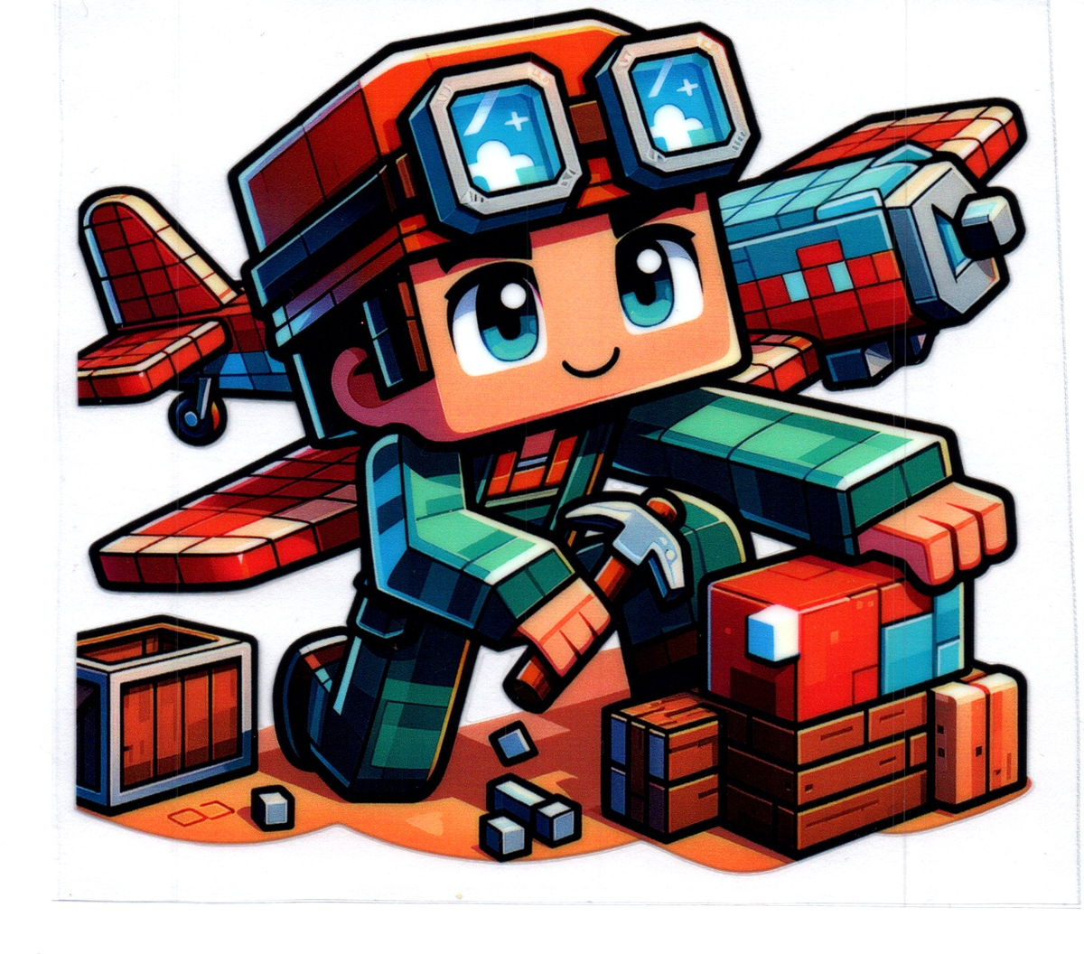 block kid and plane DECALS 6