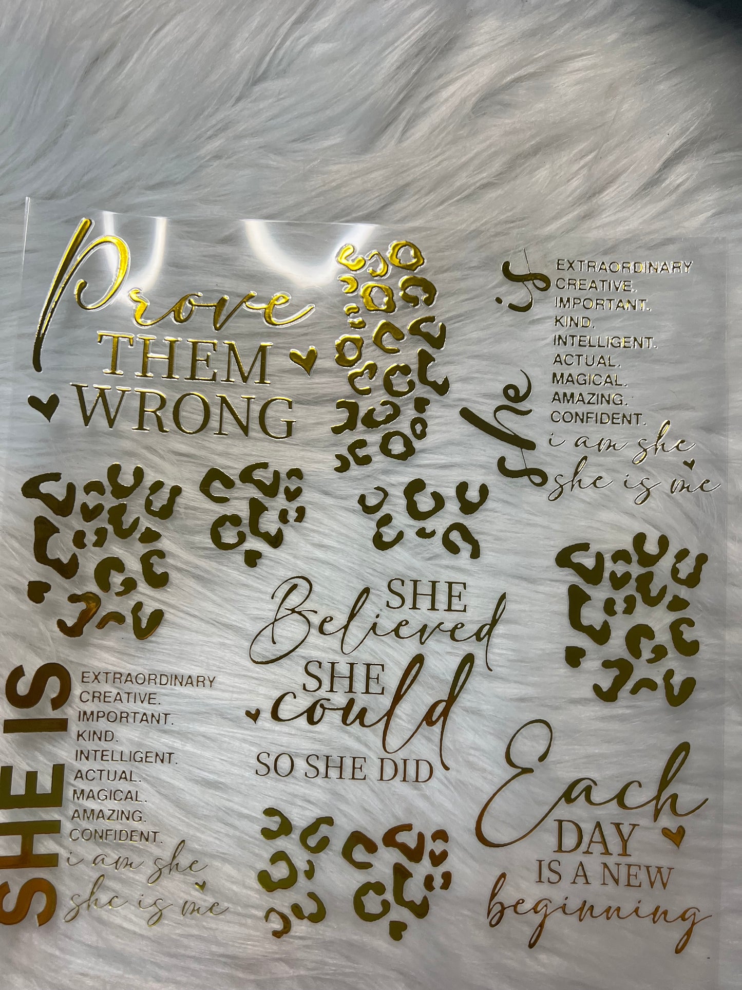 Gold Positive Affirmations Element 1