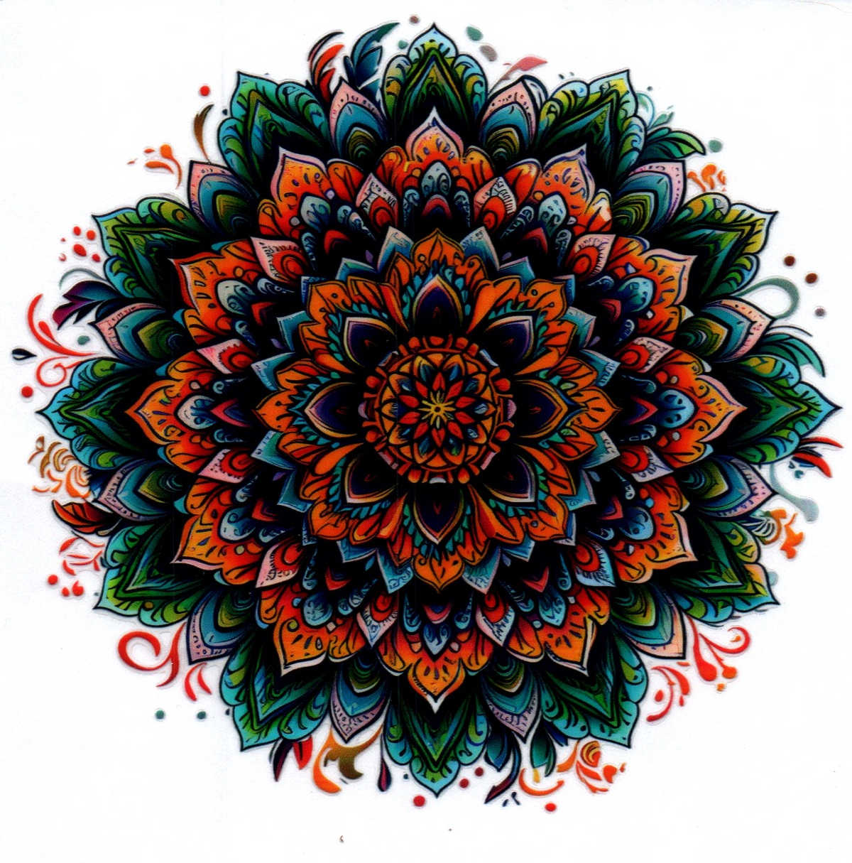 Black/orange/red Mandela 6 Single Decal