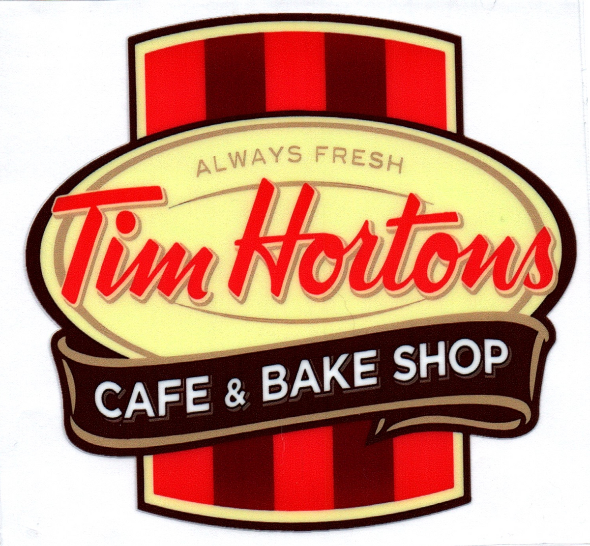 Always Fresh Tim Hortons Cafe & Bake Shop Misc. Single Decal 66