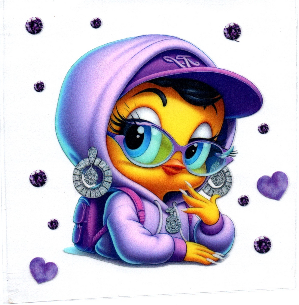 putple tweety DECALS 66