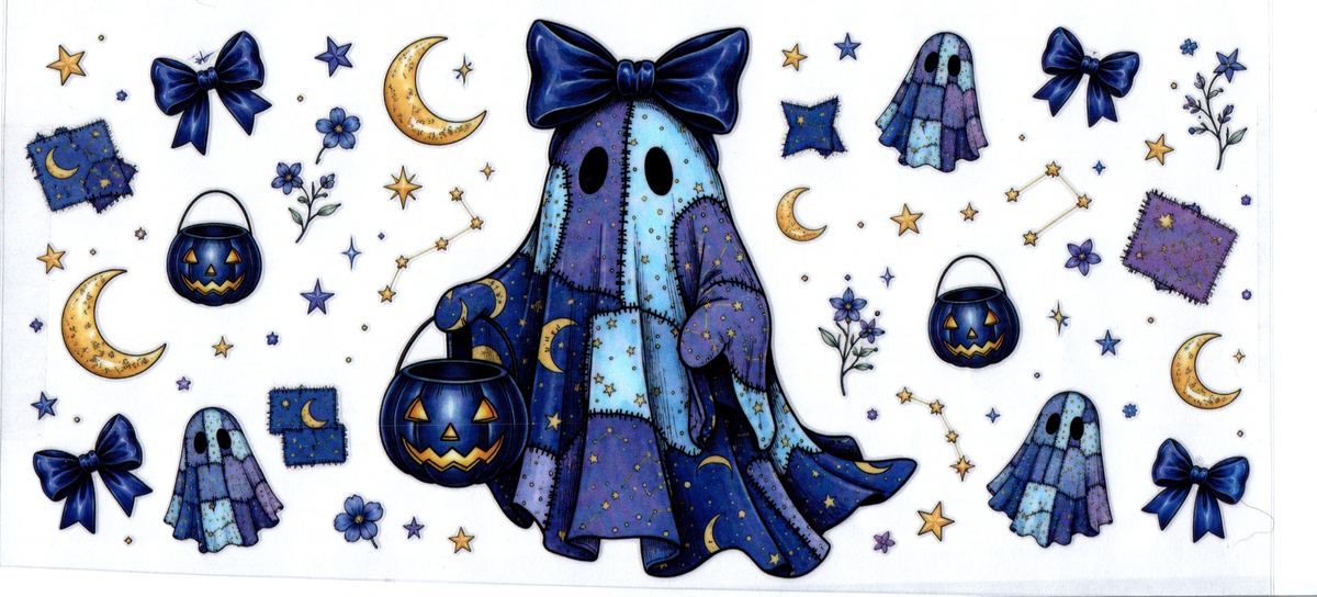 16oz blue quilted ghost halloween 67