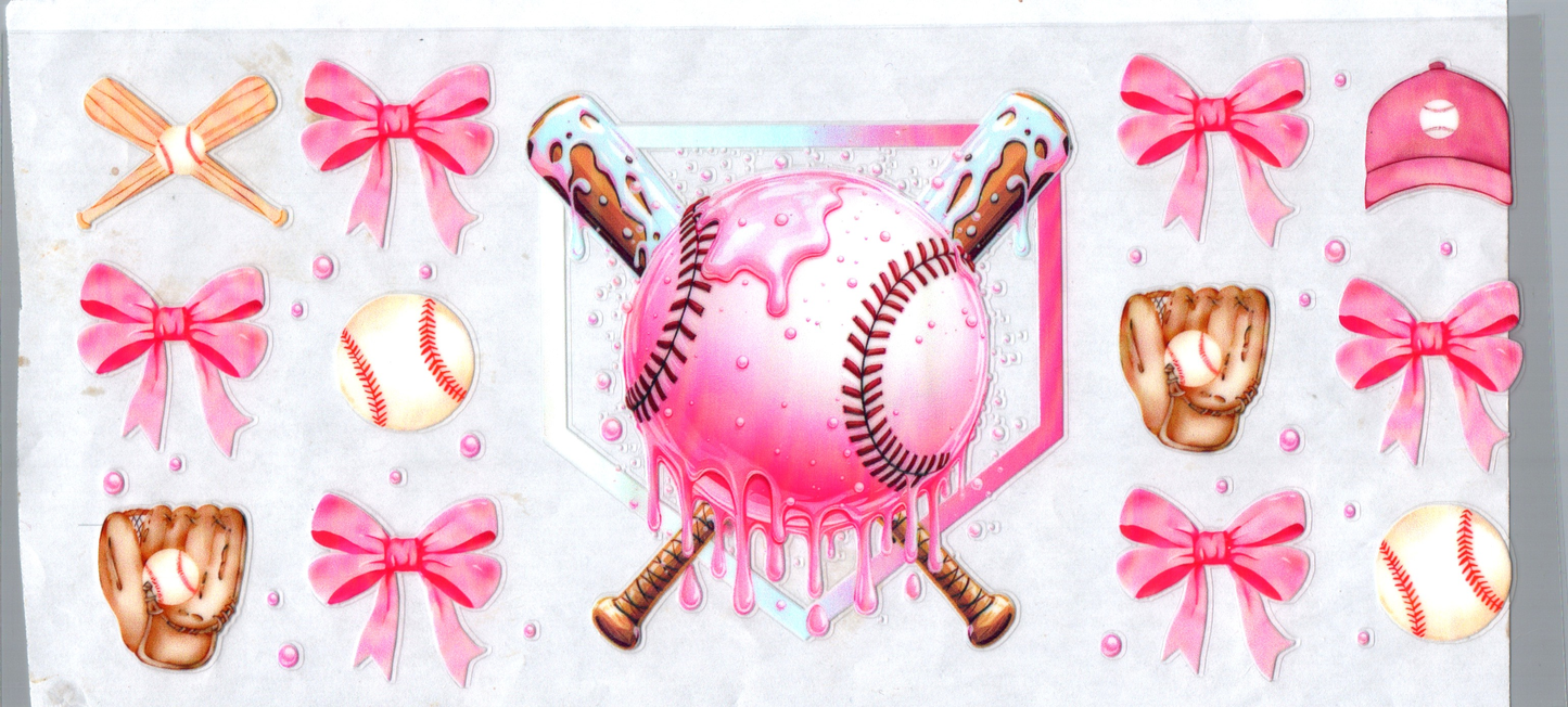 16 oz Pink Baseball 7