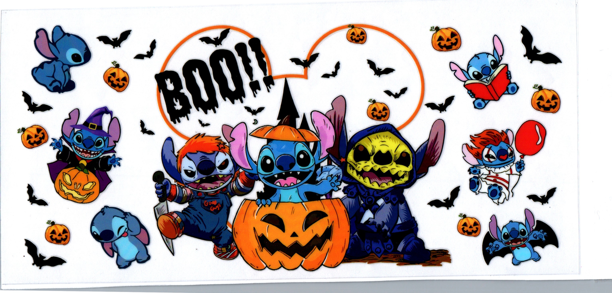 16oz Skeletor Blue Guy and friends Halloween 74