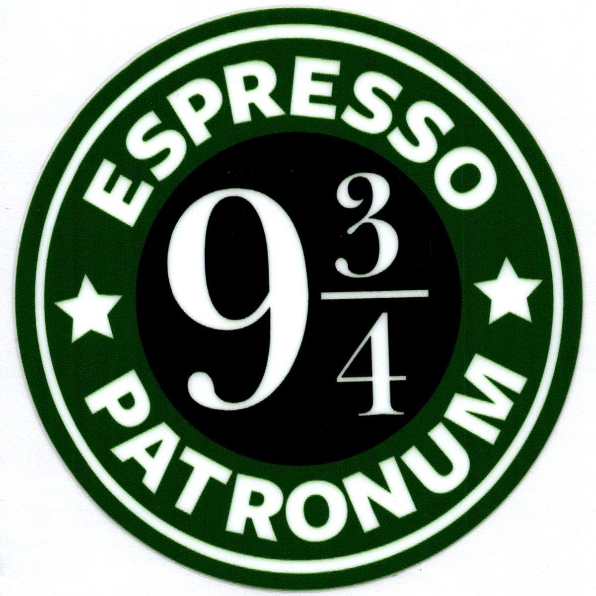 HP SB Coffee Espresso Patronum 9 3/4 7 Single Decal