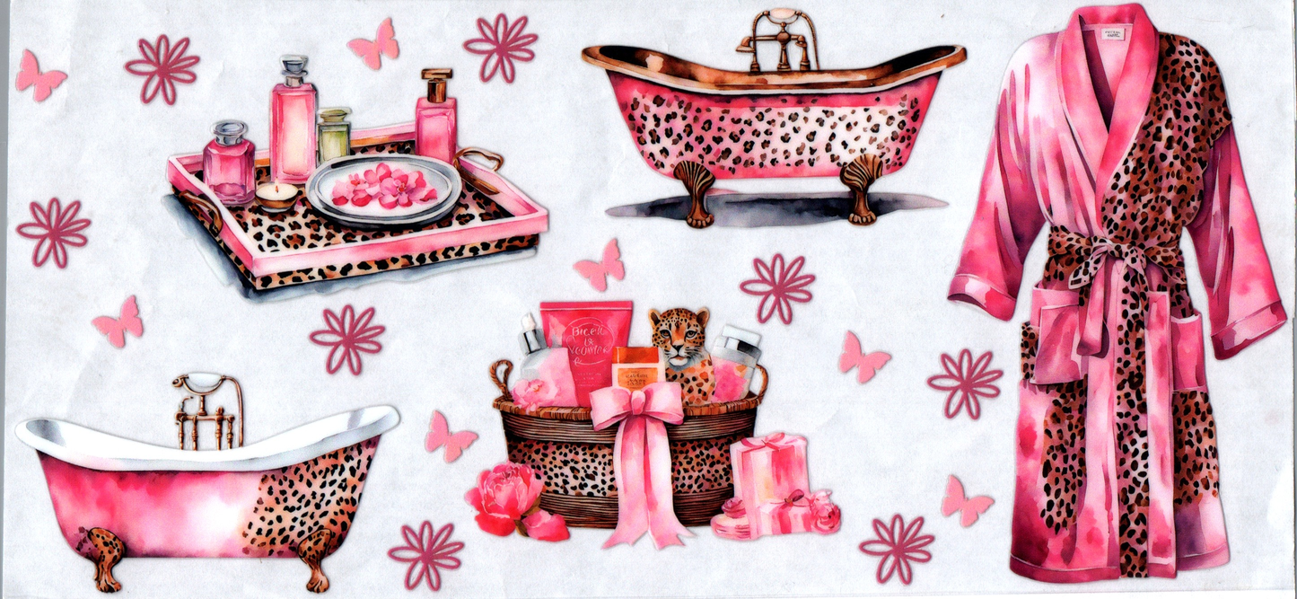 16 oz Pink leopard bath 75