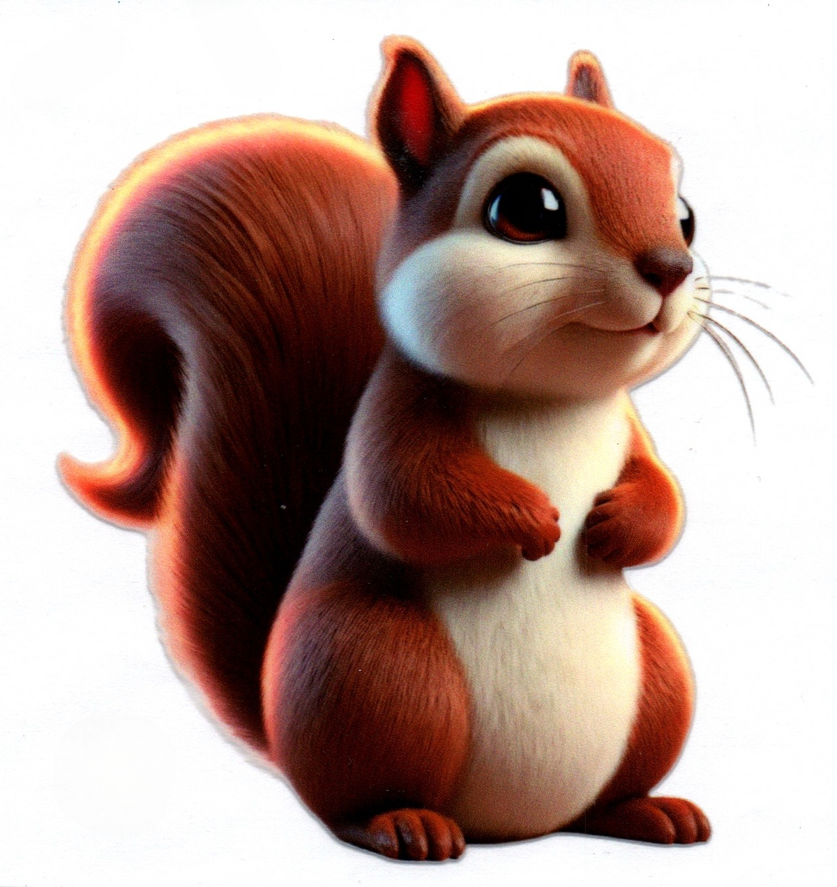 Squirrel facing right Single Decal 75