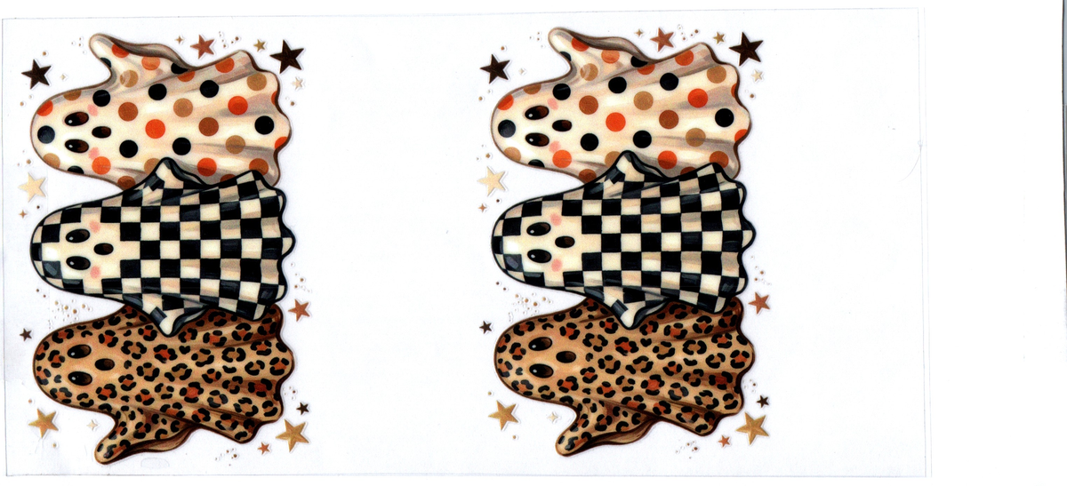 16oz cheetah, checker, polka dot ghosts halloween 76