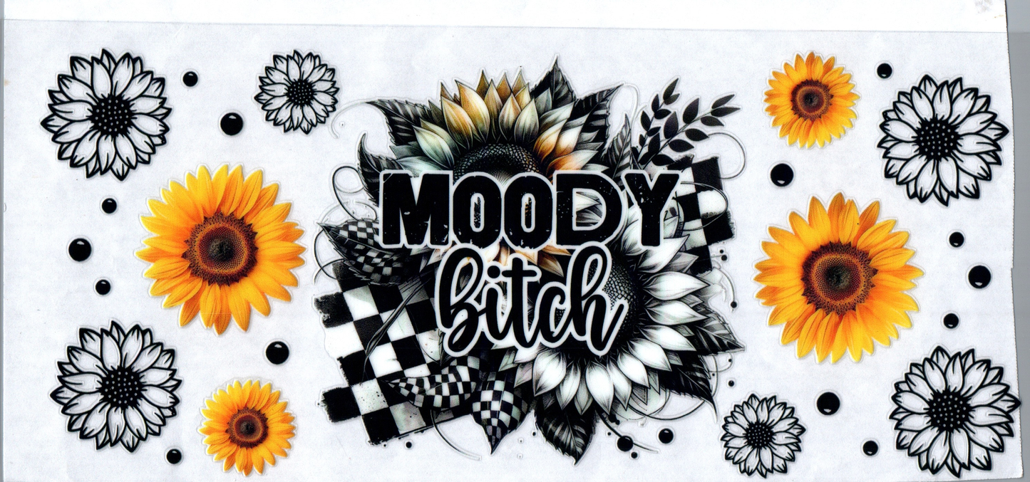 16 oz Moddy Bitch w/ sunflowers 77