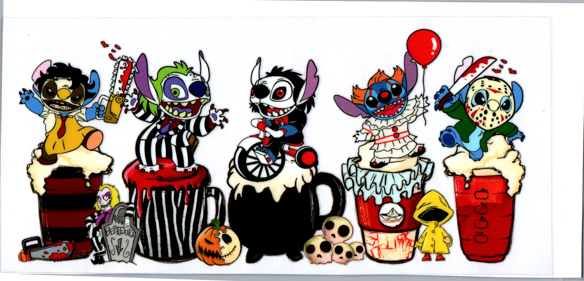 16oz Blue guy and friends large mug drinks Halloween 77